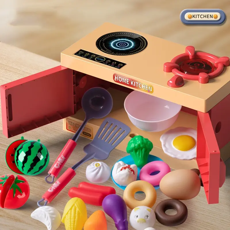 70Pcs/set Children's Play Home Mini Kitchen Stove Toys Simulation Kitchenware Cooking Set Boy and Girl Birthday Gifts Kids Toys