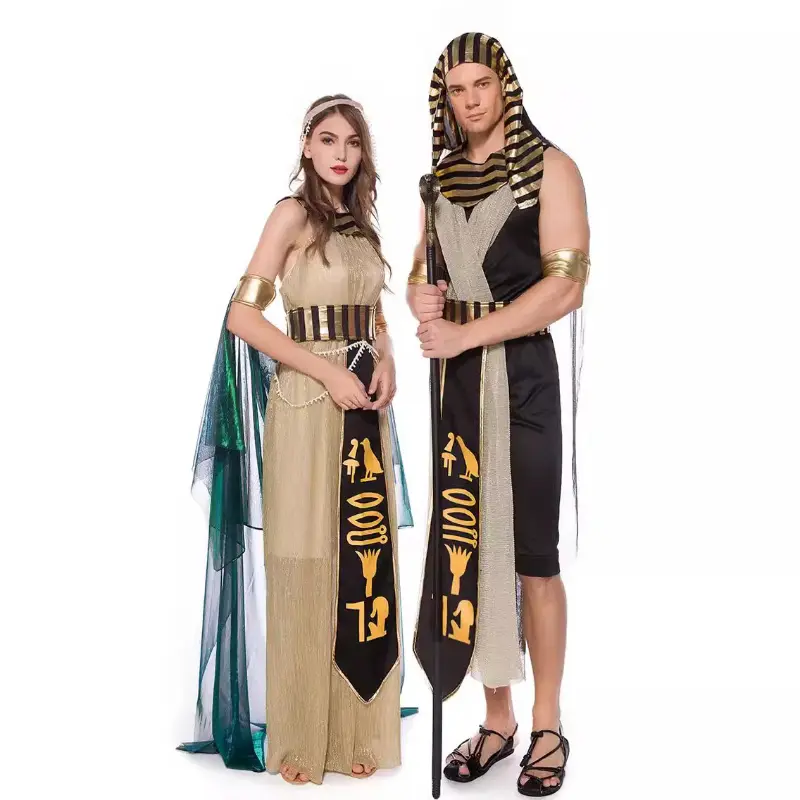 Pharaoh Costumes Ancient Greek Queen Robes Halloween Greek God Cos Costumes for Couples Egyptian Egyptian Pharaoh Costumes