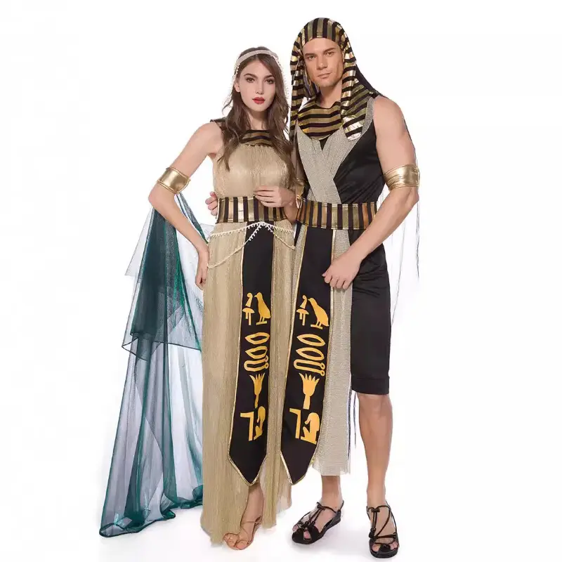 Pharaoh Costumes Ancient Greek Queen Robes Halloween Greek God Cos Costumes for Couples Egyptian Egyptian Pharaoh Costumes