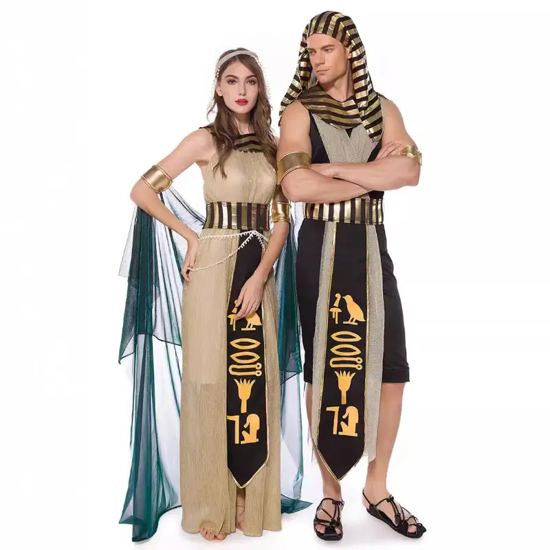Pharaoh Costumes Ancient Greek Queen Robes Halloween Greek God Cos Costumes for Couples Egyptian Egyptian Pharaoh Costumes