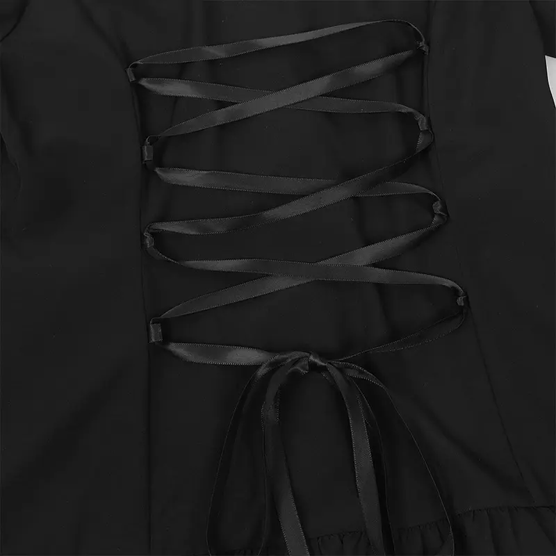 Medieval Performance Costume European and American Women's Pleated Shirt Steampunk Top Inner Outfit for Halloween