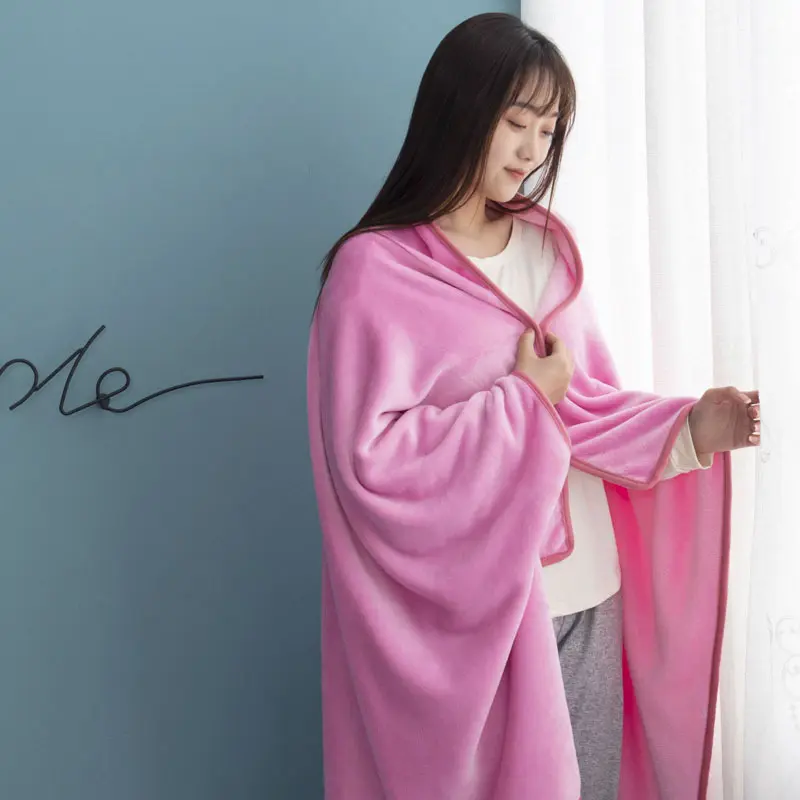 Multifunction Blanket Quality Wearable Blanket With Buckle Plush Cloak Cape Multi Color Available For Spring and Autumn