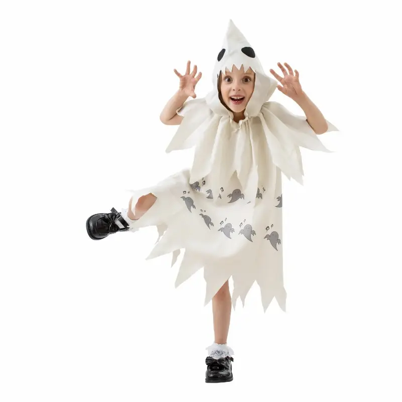 Kids Boys Girls Cute White Ghosts Demons Role Play Costumes Kids Costume Shows Halloween Theme Party Terror Halloween Costume