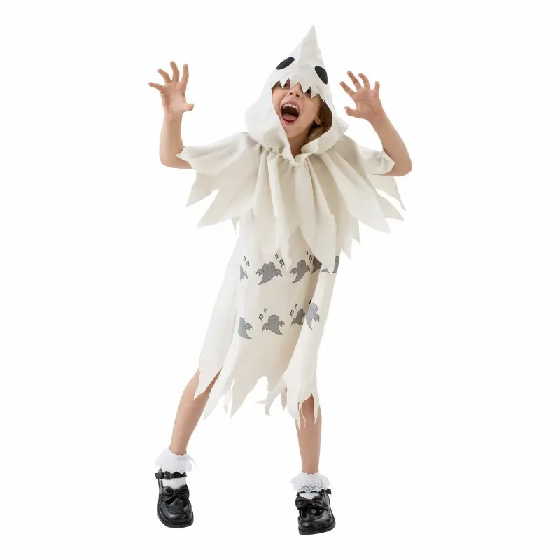 Kids Boys Girls Cute White Ghosts Demons Role Play Costumes Kids Costume Shows Halloween Theme Party Terror Halloween Costume