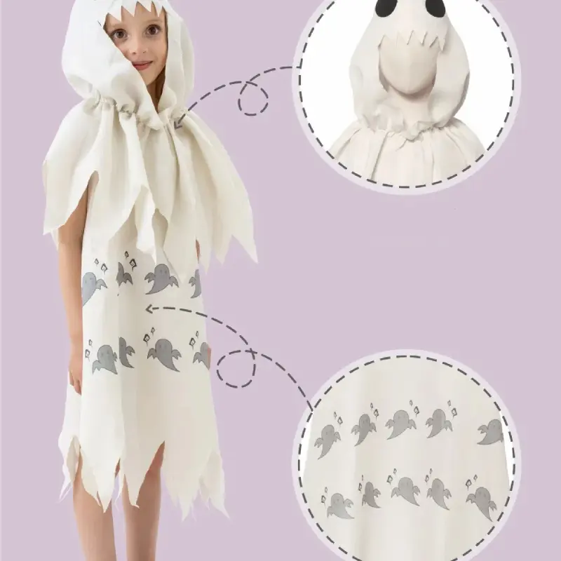 Kids Boys Girls Cute White Ghosts Demons Role Play Costumes Kids Costume Shows Halloween Theme Party Terror Halloween Costume