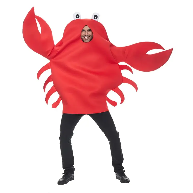 Marine Creatures Lobster Soldiers Crab Generals Cosplay Costumes Red Crabs Crayfish Halloween Parties Funny Performance Costumes