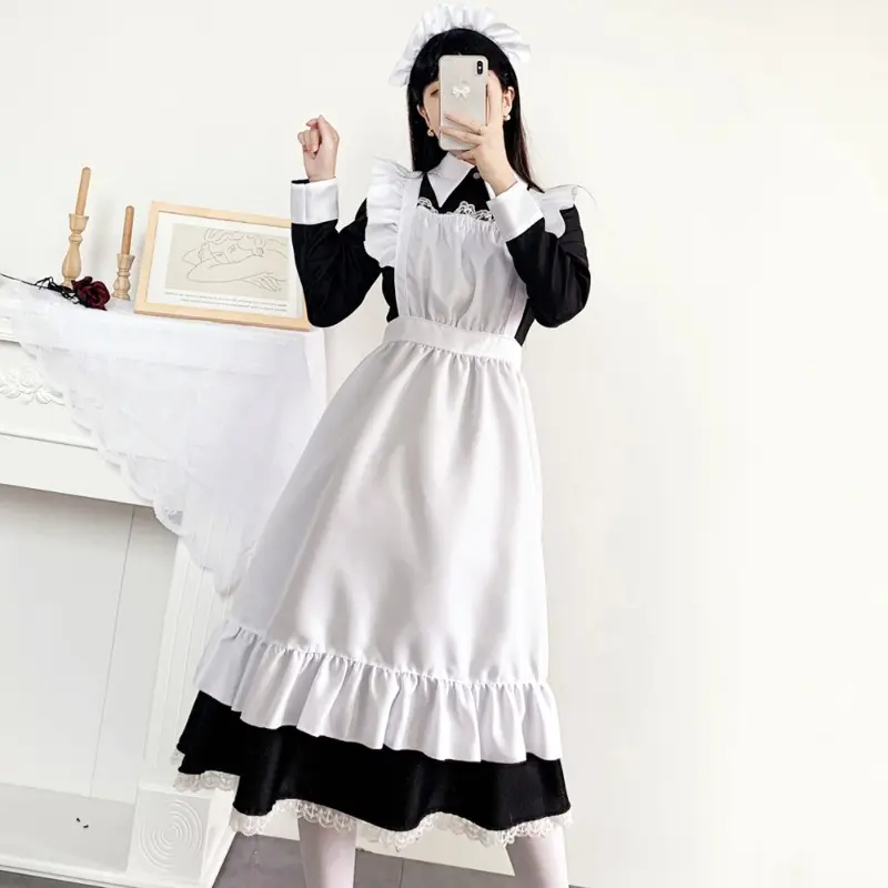 Traditional Maid Long Dress Maid Costume Fake Girl British Butler Cosplay Japanese Uniform Cute Dress Multiple Styles