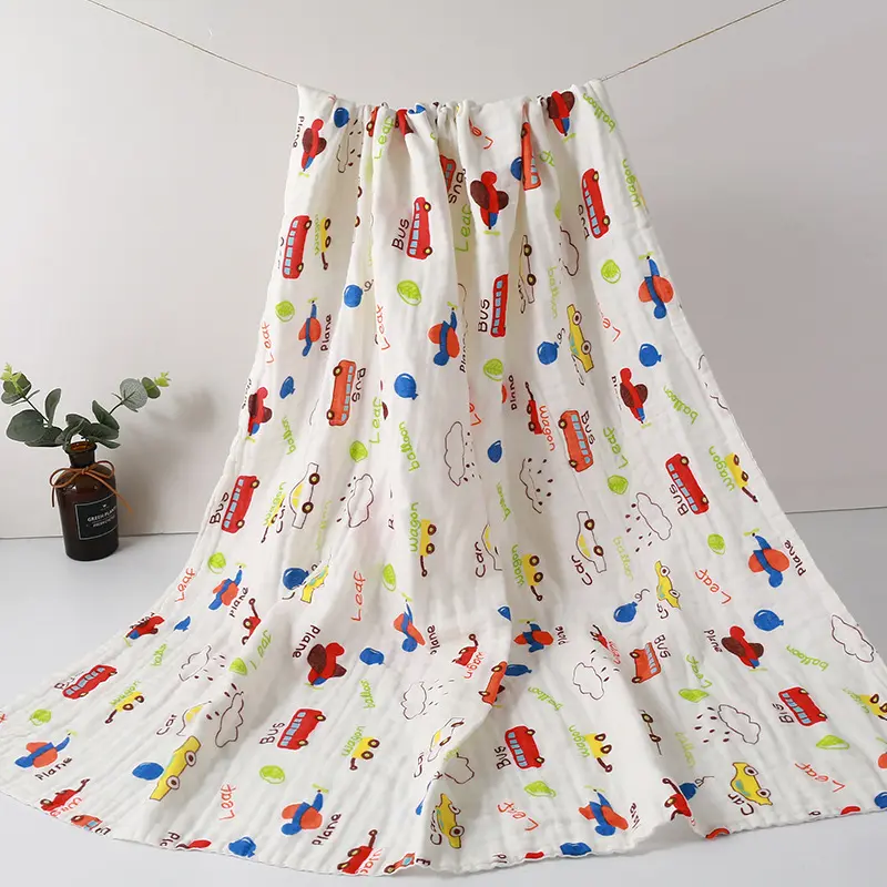 Baby Bath Towel Blanket Coral Velvet 4-layer 100% Cotton Gauze Newborn Bathrobe Bath Towel Face Towel Newborn Cover