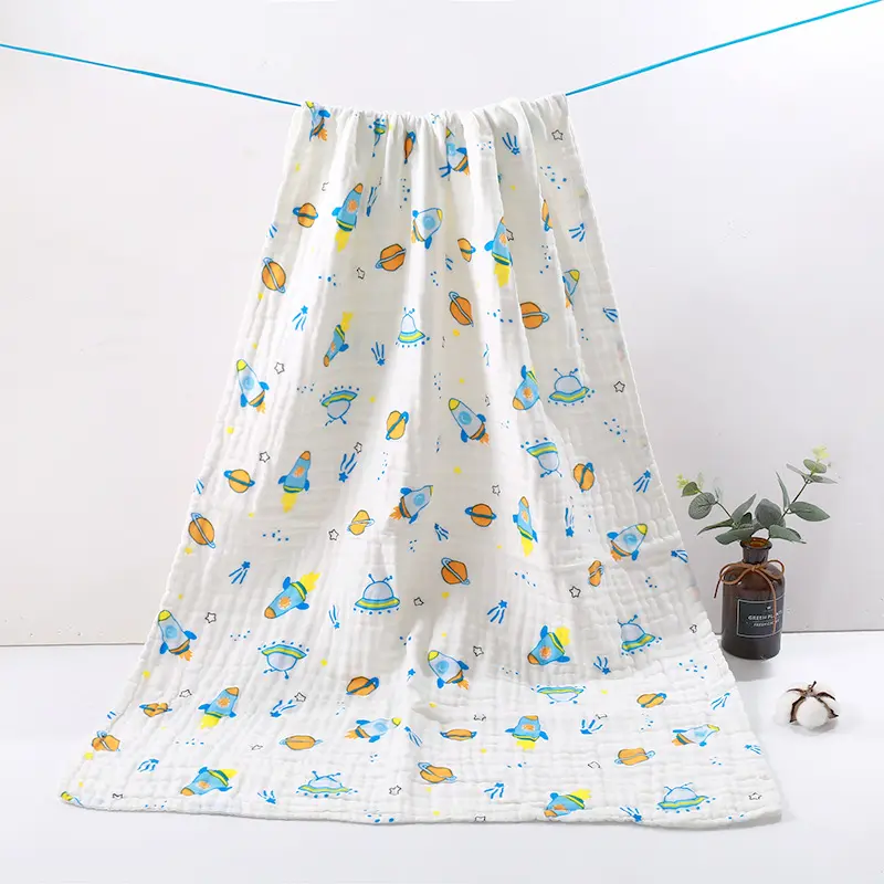 Baby Bath Towel Blanket Coral Velvet 4-layer 100% Cotton Gauze Newborn Bathrobe Bath Towel Face Towel Newborn Cover