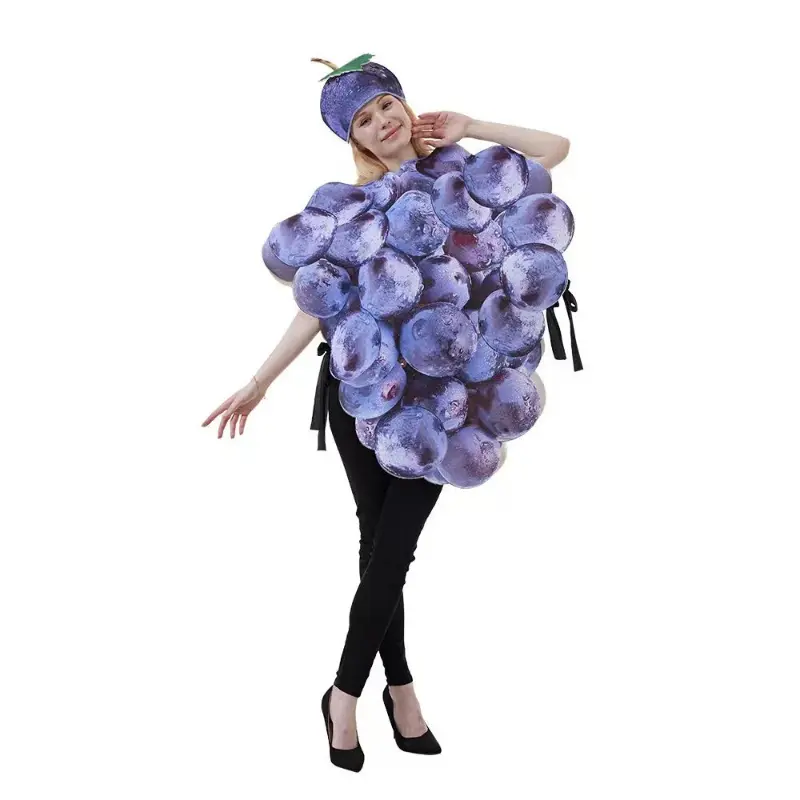 Halloween Adult Funny Cosplay Fruit Vegetable Costume Banana Carnival Dress Up Outfit Couple Party Purim Fancy Dress Stage Show