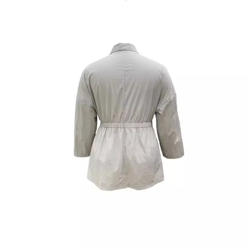 Women's New Korean Long Loose Large SizeFashion Spring Autumn Casual Trench Solid Color Lapel Single Button Long Sleeved Shirt