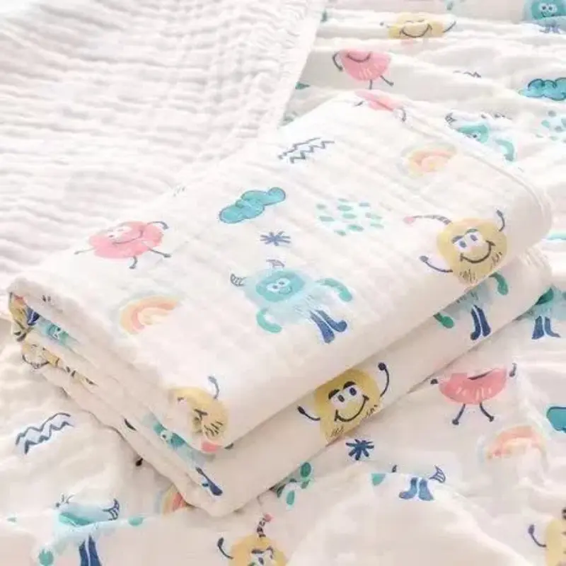 6 Layer Baby Swaddles Soft Newborn Blankets Bath Gauze Infant Wrap Sleepsack Stroller Cover Play Mat Bath Brushes