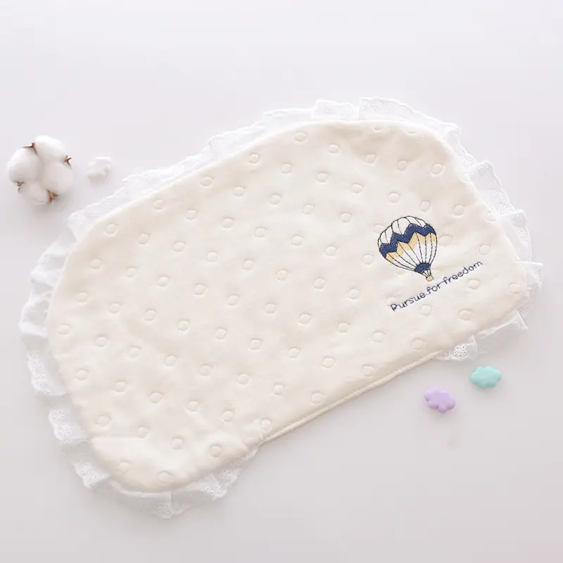 12 Layer Lace Cotton Pure Cotton Baby Gauze Pillow for Newborns Baby Flat Pillow Bedding Sweat Absorbing and Breathable