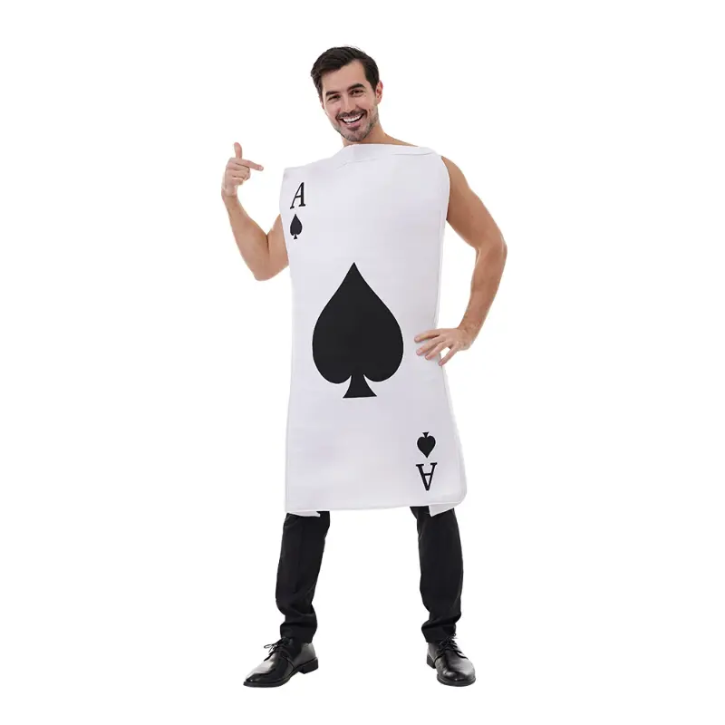 Halloween Costume Children's Day Alice's Adventures in Wonderland Stage Performance Playing Cards Blackheart Spades A Costume