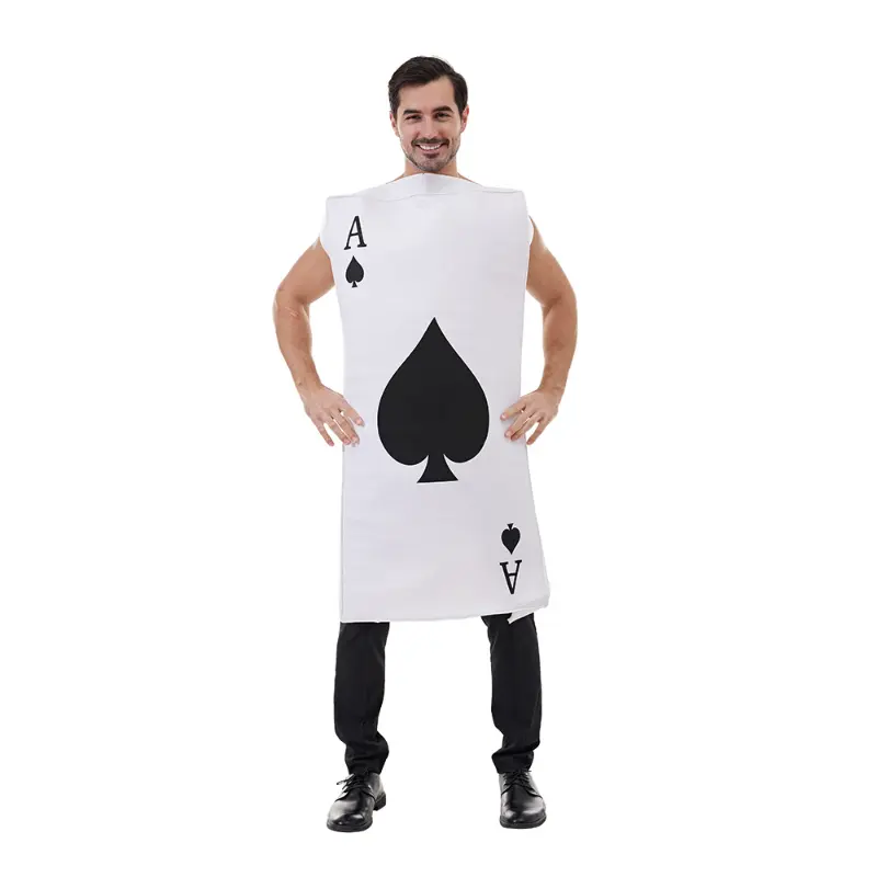 Halloween Costume Children's Day Alice's Adventures in Wonderland Stage Performance Playing Cards Blackheart Spades A Costume