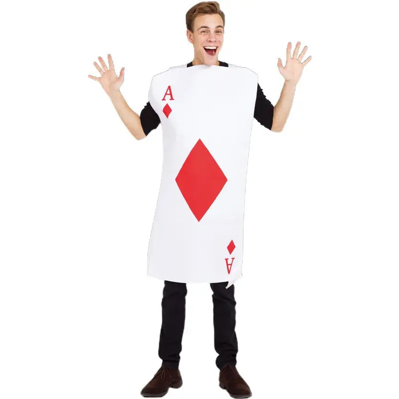 Halloween Costume Children's Day Alice's Adventures in Wonderland Stage Performance Playing Cards Blackheart Spades A Costume