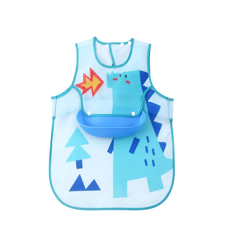 Baby Straps Waterproof Preschool Hoodies Male and Female Baby Long Sleeves Feeding Aprons Baby Products Eating Bib Rice Bowl