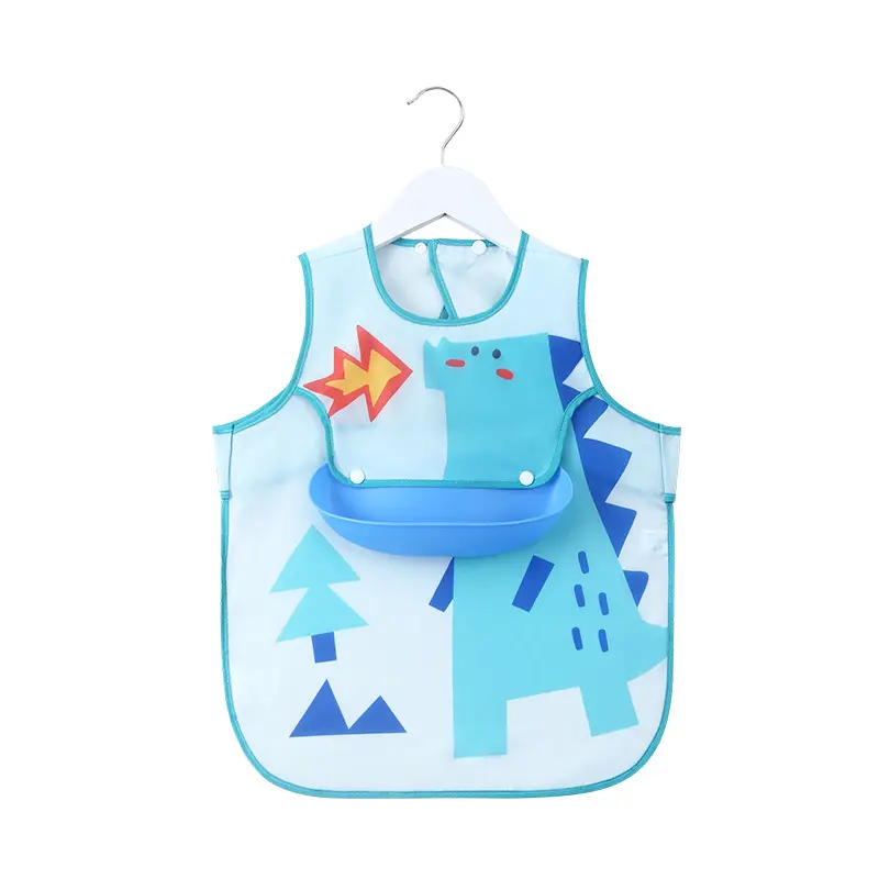 Baby Straps Waterproof Preschool Hoodies Male and Female Baby Long Sleeves Feeding Aprons Baby Products Eating Bib Rice Bowl