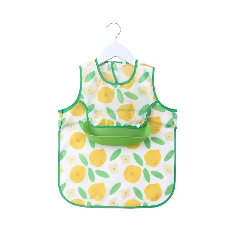 Baby Straps Waterproof Preschool Hoodies Male and Female Baby Long Sleeves Feeding Aprons Baby Products Eating Bib Rice Bowl
