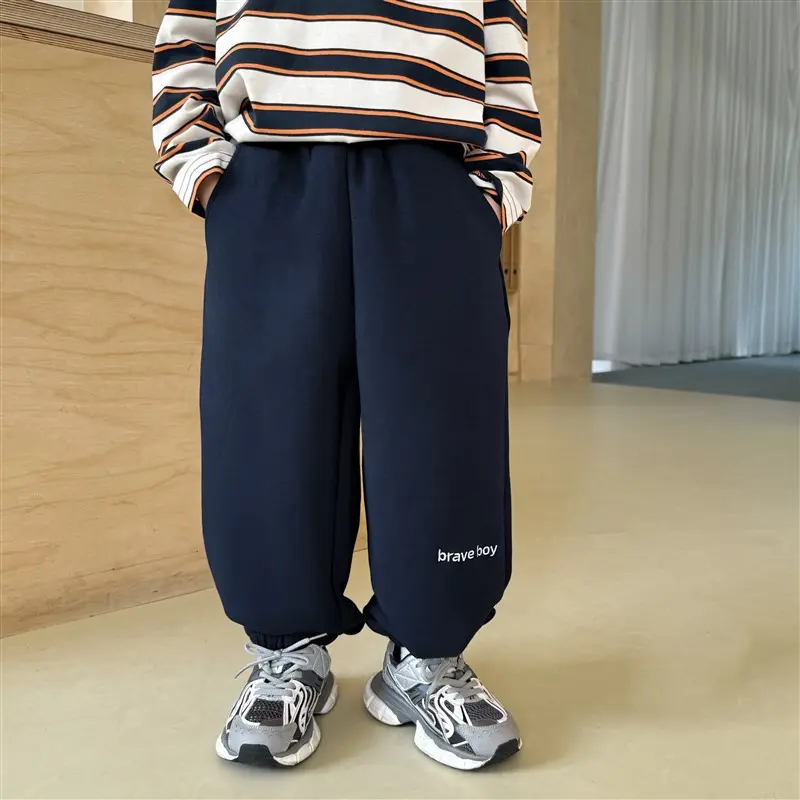 Spring Kids Solid Sweatpants Thin Loose Trousers Young Child Clothing Autumn Jogger Girls Casual Sports Pants New Trousers Boy