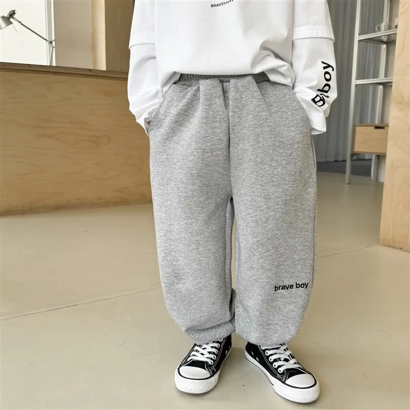 Spring Kids Solid Sweatpants Thin Loose Trousers Young Child Clothing Autumn Jogger Girls Casual Sports Pants New Trousers Boy