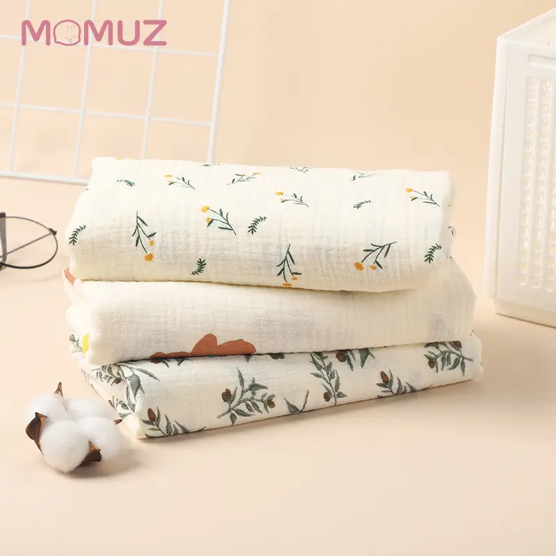 100x100cm Baby Gauze Bath Towel Pure Cotton Newborn Baby Super Soft Absorbent Bath Gauze Blanket Carpet Towels Baby Products