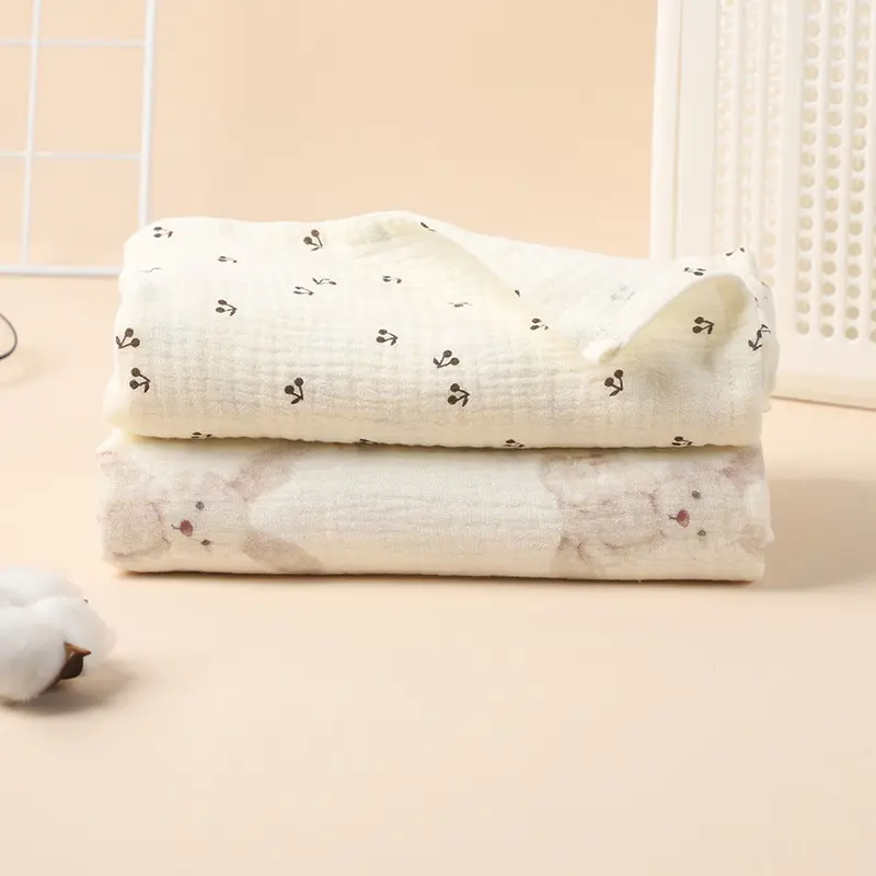 100x100cm Baby Gauze Bath Towel Pure Cotton Newborn Baby Super Soft Absorbent Bath Gauze Blanket Carpet Towels Baby Products