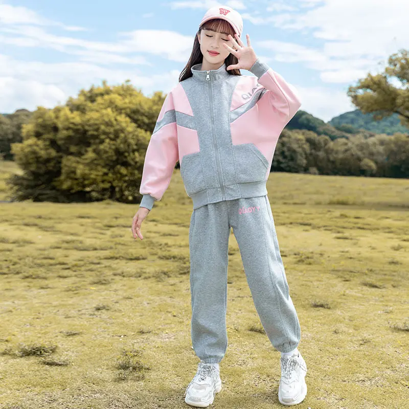 New Girls Clothing Sets Teenage Autumn Tracksuit Kids Plus Size Sportswear Suit Costume Sports Suits Children's Sets