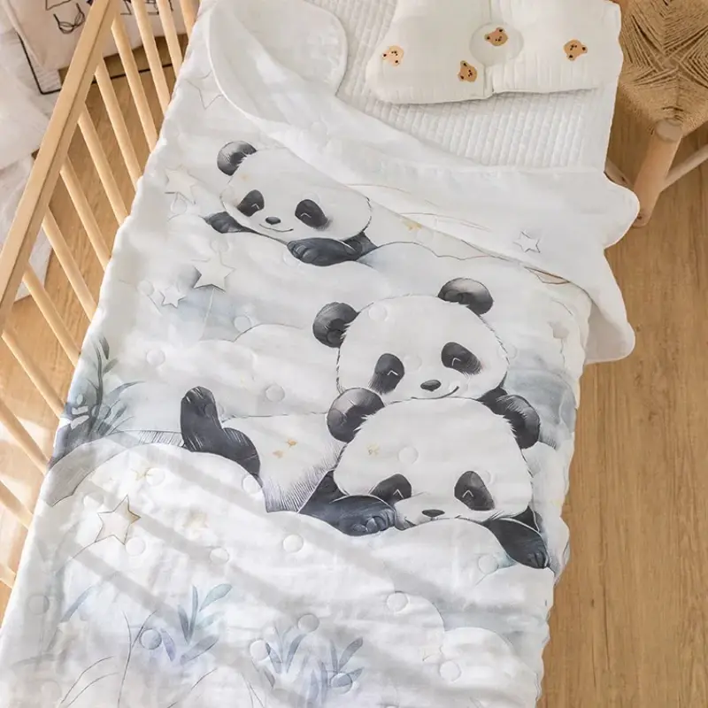 Newborn Blanket, Baby Cotton Bath Towel, Super Soft and Warm, Girl's Cute Rabbit Gift, Baby's Pure Cotton Cover Blanket