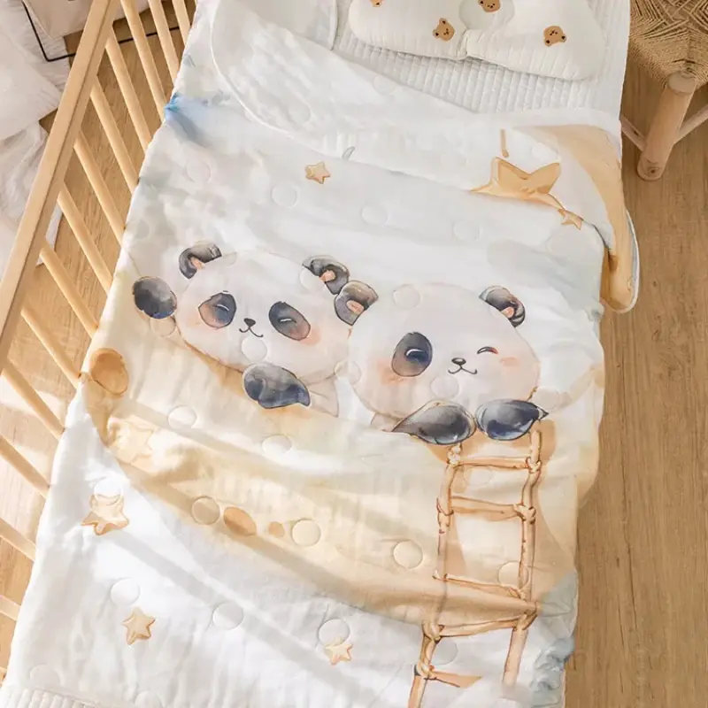 Newborn Blanket, Baby Cotton Bath Towel, Super Soft and Warm, Girl's Cute Rabbit Gift, Baby's Pure Cotton Cover Blanket