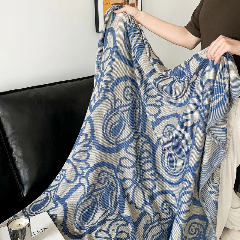 Light Luxury Blanket Polyester Air Conditioning Blanket Thickened Nap Sofa Blanket Camping Blanket Bed Cover Blanket