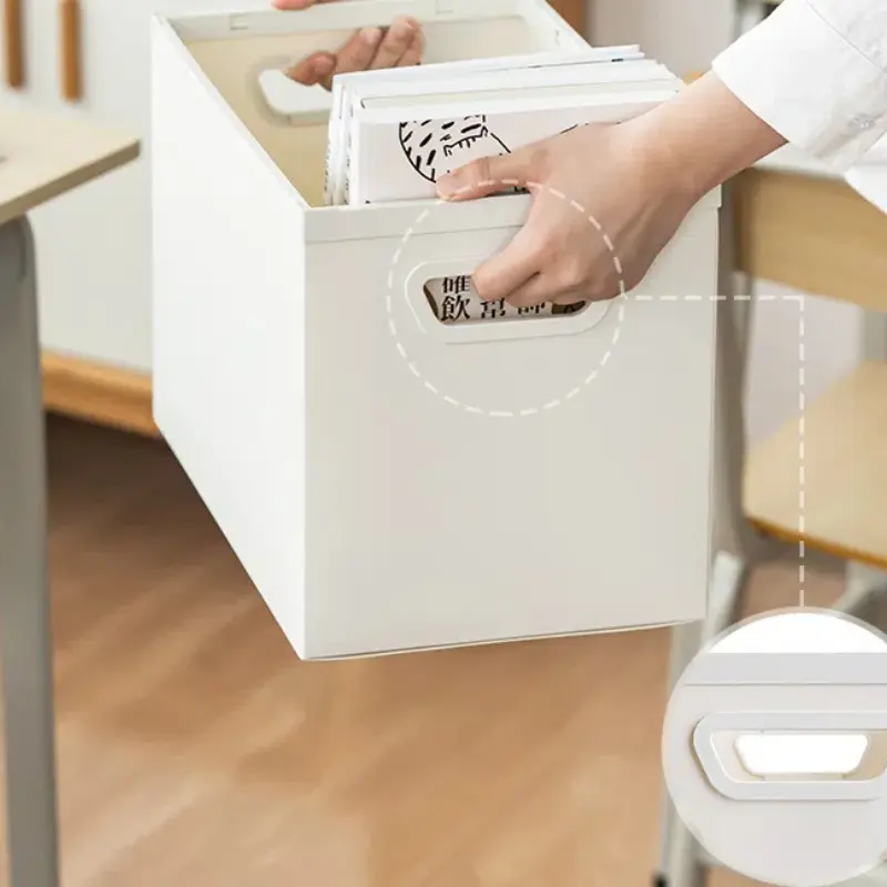 Storage Box File Folder Organiser Box for Magazine Plastic Filing Storage Box with Handle File Folder Organiser Box for Magazine