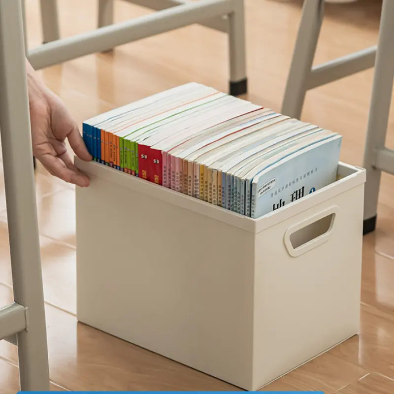 Storage Box File Folder Organiser Box for Magazine Plastic Filing Storage Box with Handle File Folder Organiser Box for Magazine