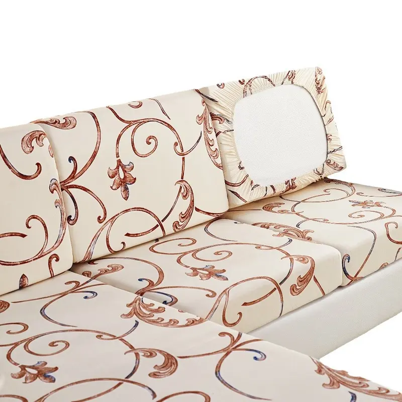 Elastic Geometric Print Sofa Seat Cushion Full Package Universal Cushion Cover Couch Slipcovers Home Decor 1/2/3/4 Seater