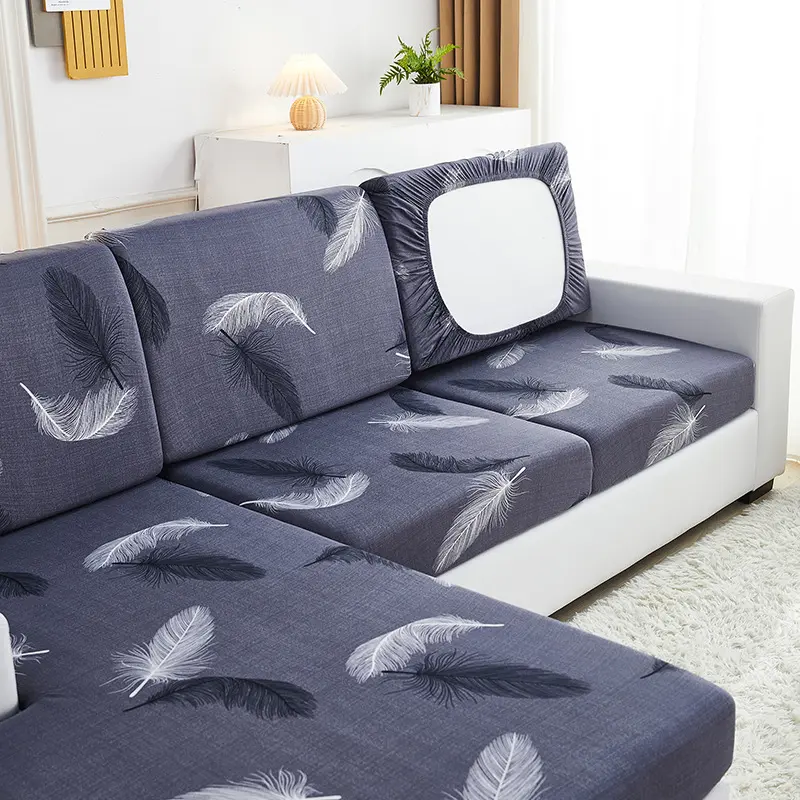 Elastic Geometric Print Sofa Seat Cushion Full Package Universal Cushion Cover Couch Slipcovers Home Decor 1/2/3/4 Seater