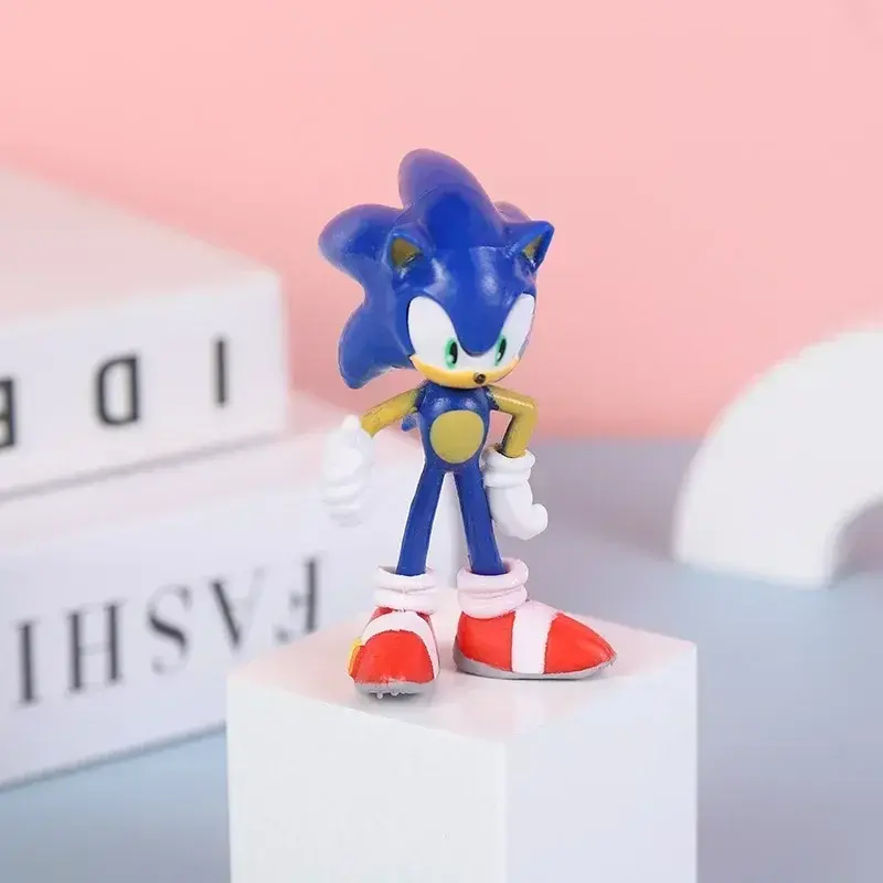 6cm Super Sonic Anime Action Figure The Hedgehog Shadow Tail PVC Model Dolls Toy Children Kawaii Animal Toy Kids Birthday Gift