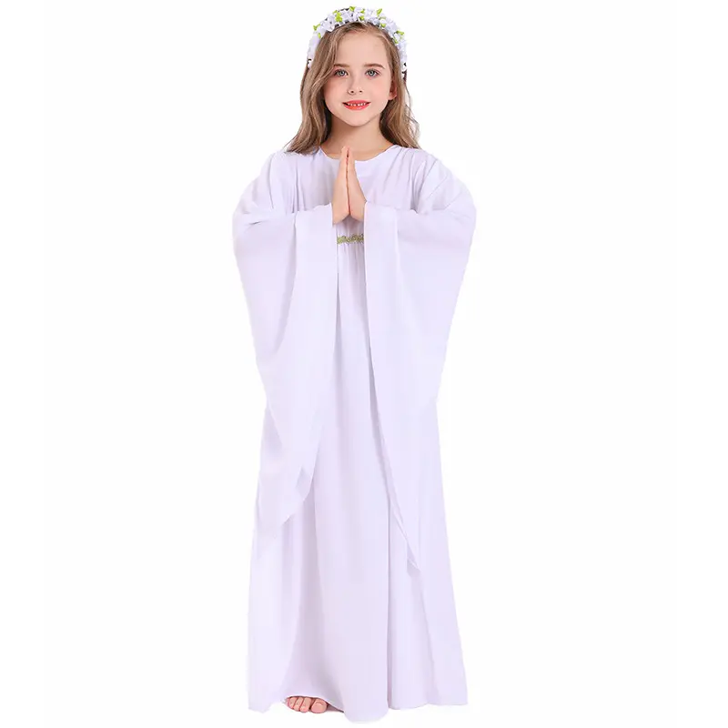 White Greek God Robe Girl's White Dress Cloak Cloak Set Angel Demon Two-color Dress Cosplay Costumes Performance Dress