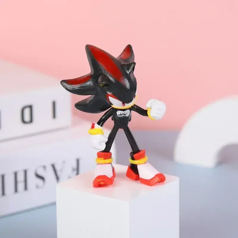 6cm Super Sonic Anime Action Figure The Hedgehog Shadow Tail PVC Model Dolls Toy Children Kawaii Animal Toy Kids Birthday Gift
