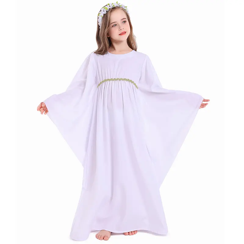 White Greek God Robe Girl's White Dress Cloak Cloak Set Angel Demon Two-color Dress Cosplay Costumes Performance Dress