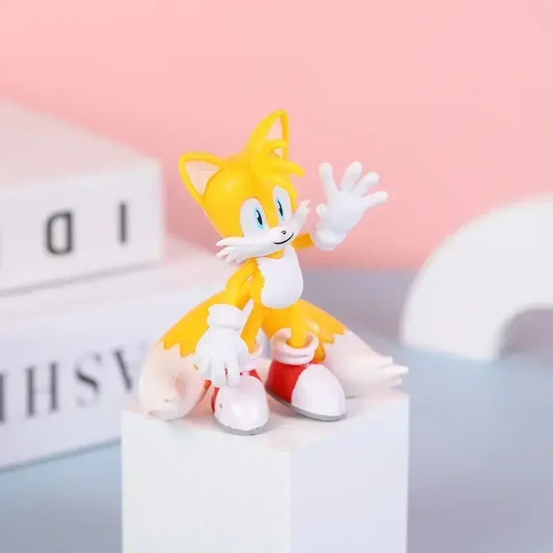 6cm Super Sonic Anime Action Figure The Hedgehog Shadow Tail PVC Model Dolls Toy Children Kawaii Animal Toy Kids Birthday Gift