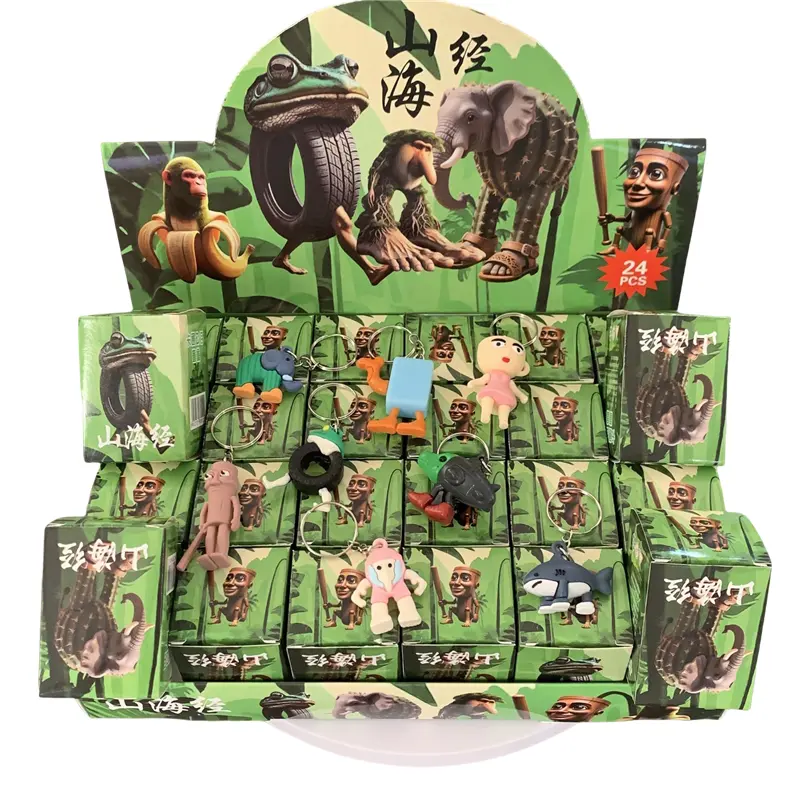 24PCS Italian Brainrot Blind Box Toy Tungtungtung Sahur Tralarero Tralala Bombardinocrocodilo Figures Key Chain Birthday Gift