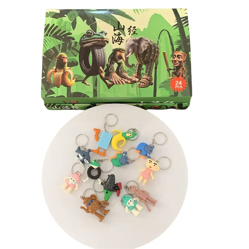24PCS Italian Brainrot Blind Box Toy Tungtungtung Sahur Tralarero Tralala Bombardinocrocodilo Figures Key Chain Birthday Gift