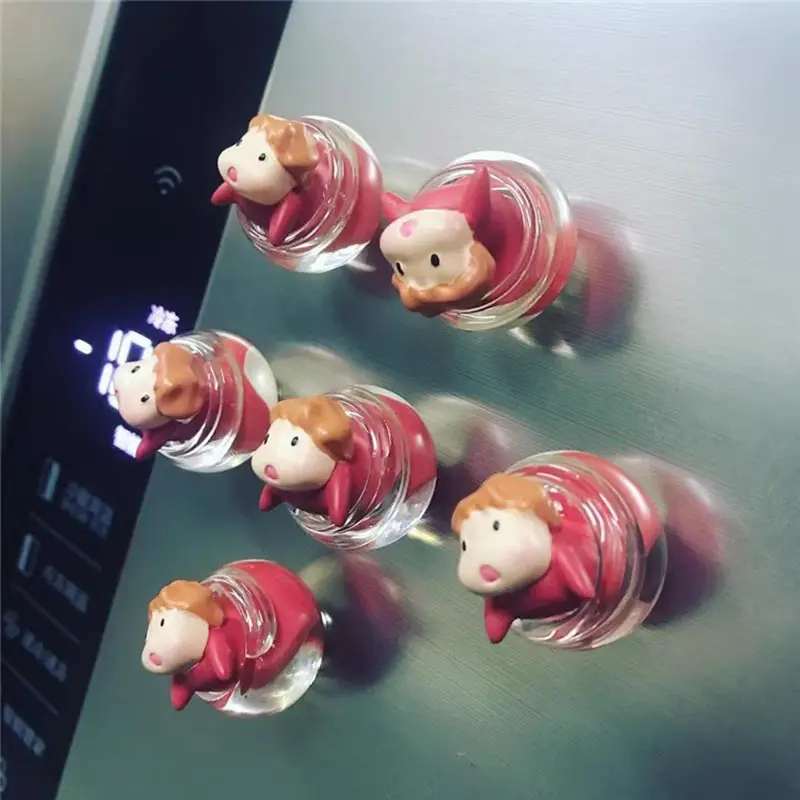 New Kawaii Mini Anime Goldfish Princess Ponyo Micro Landscape Fridge Magnets Ornaments DIY Desktop Model Decor Toys Gifts