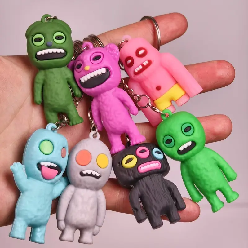 Mini Blind Box Cute Tooth Monster Collectible Figure Backpack Pendant Keychain Children's Toy Gift Trendy Blind Box Toys