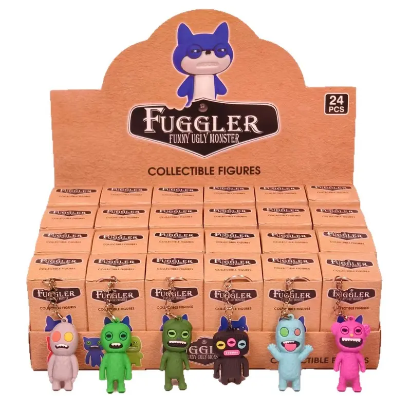 Mini Blind Box Cute Tooth Monster Collectible Figure Backpack Pendant Keychain Children's Toy Gift Trendy Blind Box Toys