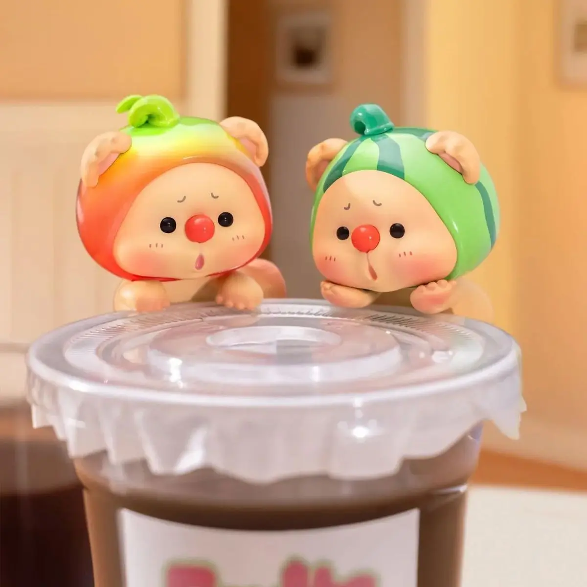 Mini Mysterious Bear Cub Fruit Power Party Mini Blind Box Creative Cute Anime Girl Cartoon Desktop Ornament Handmade Toy Gifts