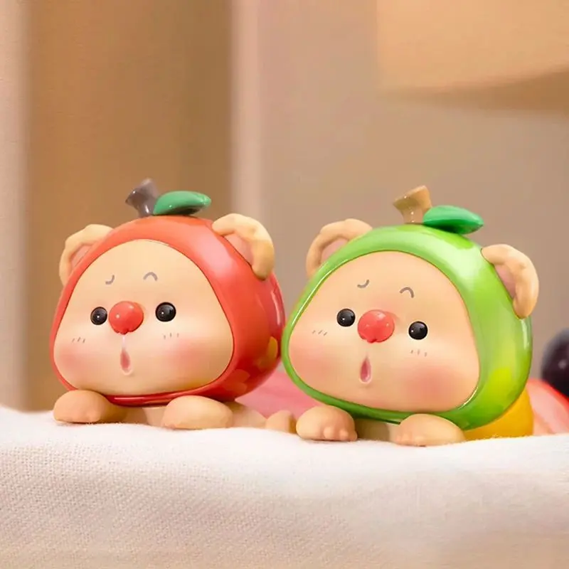 Mini Mysterious Bear Cub Fruit Power Party Mini Blind Box Creative Cute Anime Girl Cartoon Desktop Ornament Handmade Toy Gifts