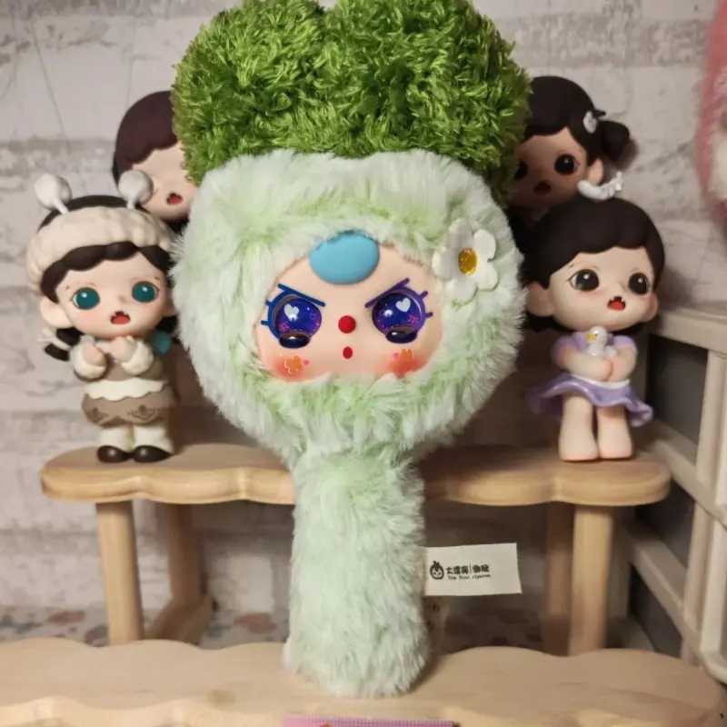 Baby three will comb your hair plush blind box cute trendy toy portable accessory desktop ornament girl comb doll birthday gift