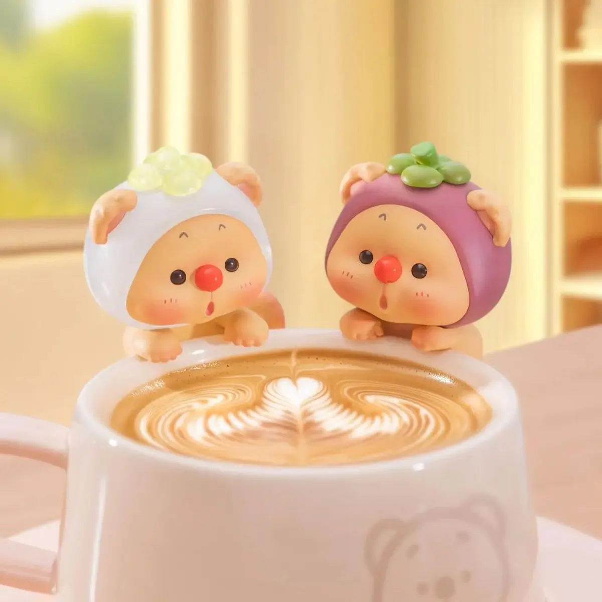 Mini Mysterious Bear Cub Fruit Power Party Mini Blind Box Creative Cute Anime Girl Cartoon Desktop Ornament Handmade Toy Gifts