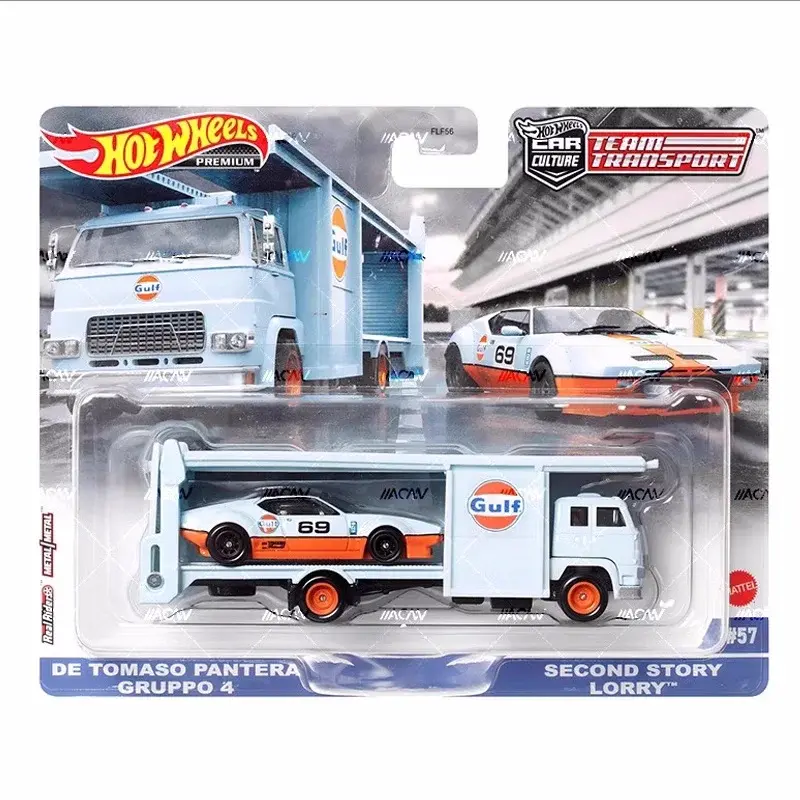 2025 Original Hot Wheels Premium Car Culture Team Transport Series Gtr Ford Car Model Collection Children Toys Birthday Gift